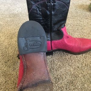 Vintage Justin roper boot pink